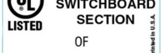 Dead-front switchboard label.